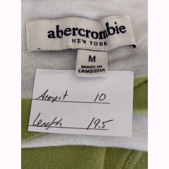 Abercrombie & Fitch Y2K Long Striped Tank Top M 90s 2000s Layering Soft Girl - Picture 2 of 9
